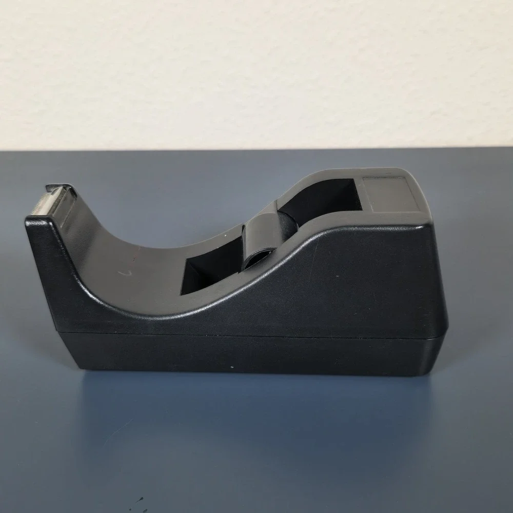 Vintage Style Weighted Desktop Tape Dispenser Black‎ Plastic Office Desk Supply